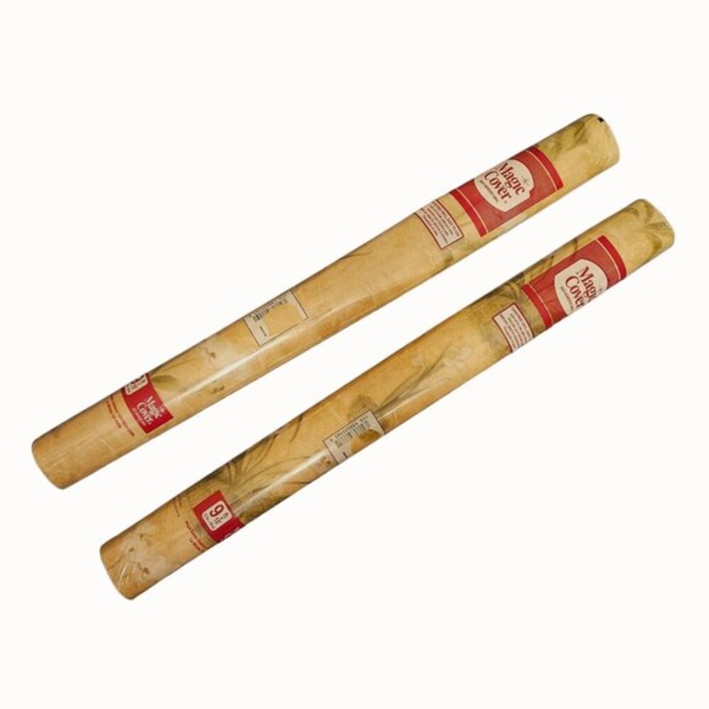 Magic Cover Self Adhesive Vinyl Shelf Cupboard Liner Kitchen Bath 2‎ Rolls New